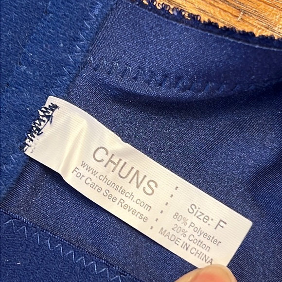 Sexy Push Up Bra Women Size 34B 38/85 Blue Lace Over Cream Cup Full Coverage NEW - Picture 8 of 16